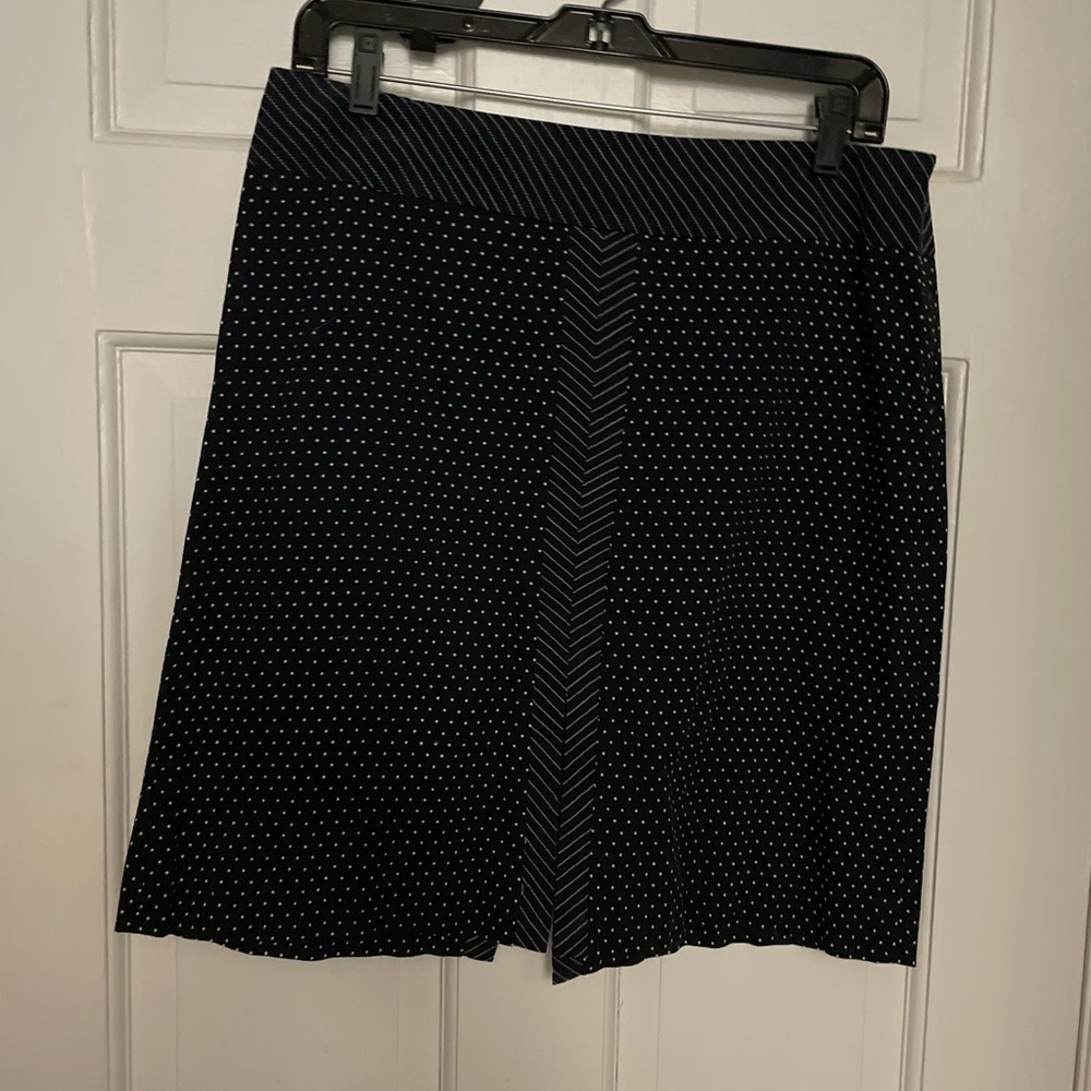 NWT Parallel navy blue and White Polka Dot Skirt